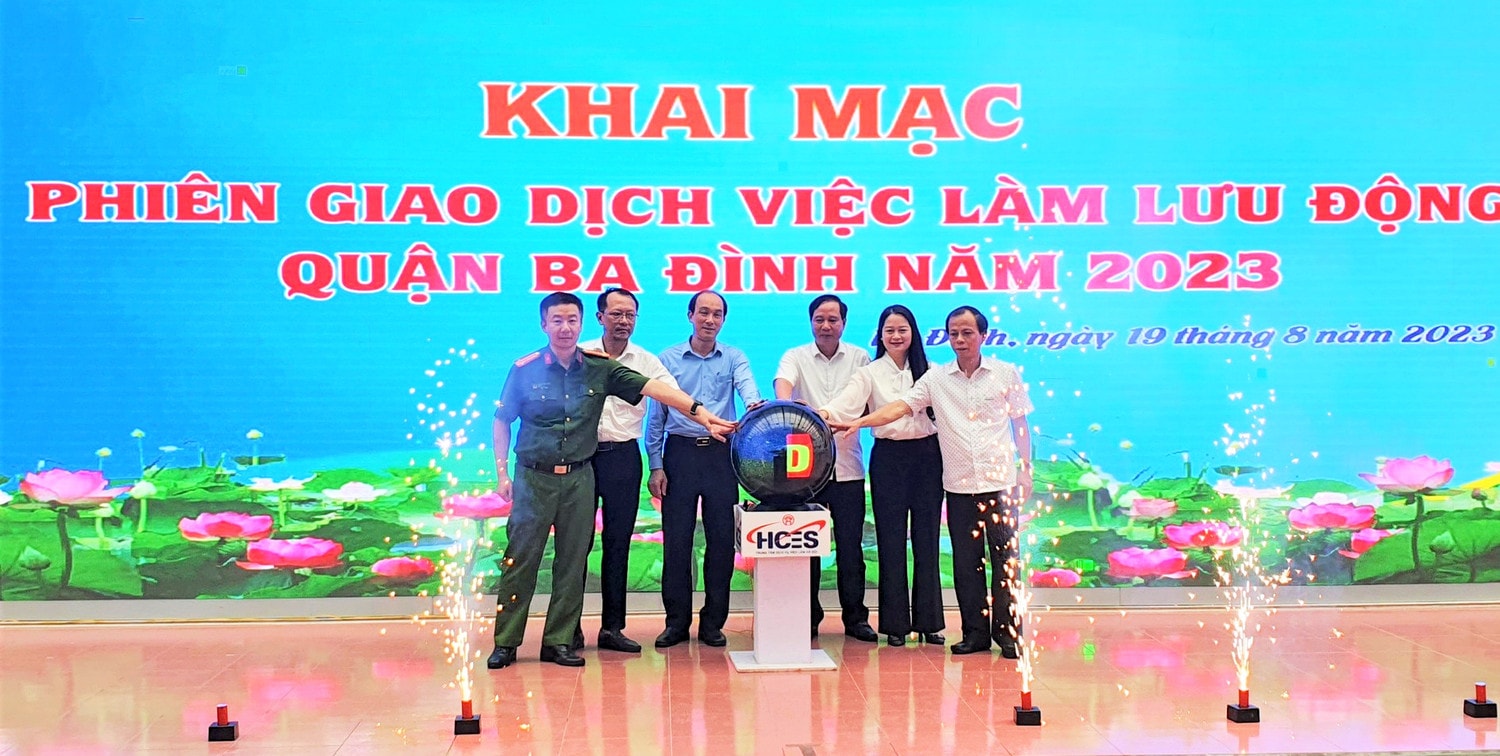 Quận Ba Đình: 36 doanh nghiệp tham gia phiên giao dịch việc làm năm 2023 -0
