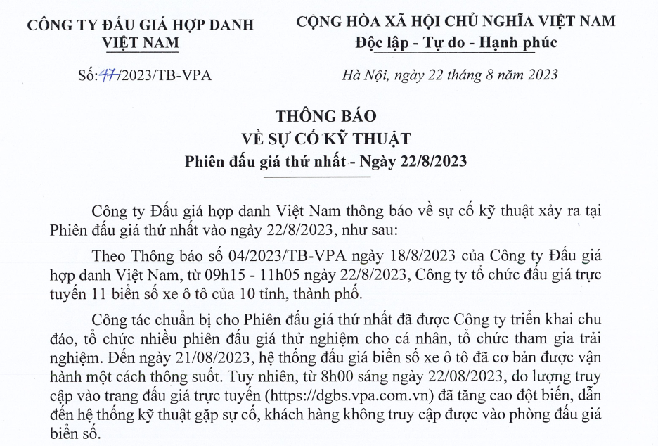 Được “chọn mặt gửi vàng” đấu giá “biển đẹp” nhưng Công ty đấu giá hợp danh Việt Nam tài sản chỉ vài tỷ, liên tục báo lỗ -0