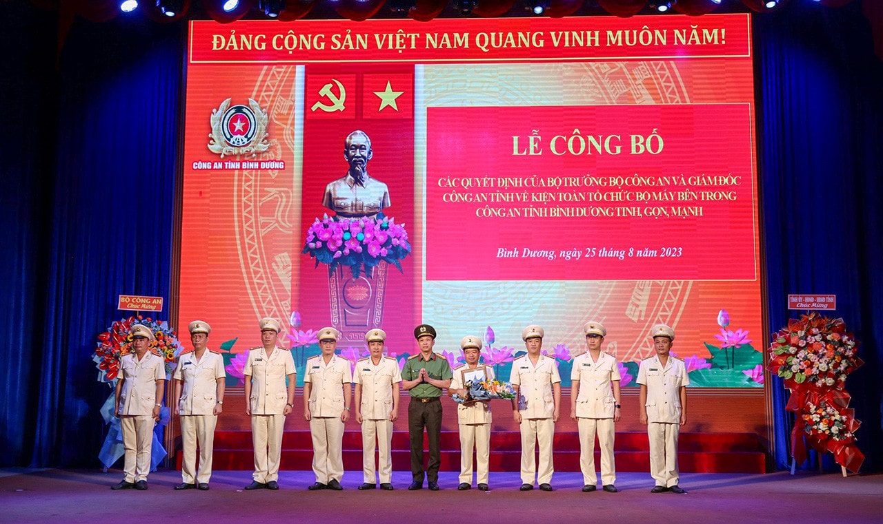 Công an tỉnh Bình Dương giảm 3 đơn vị cấp phòng