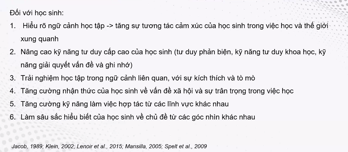 Dạy học tích hợp: Học sinh, giáo viên được hưởng lợi gì? -0