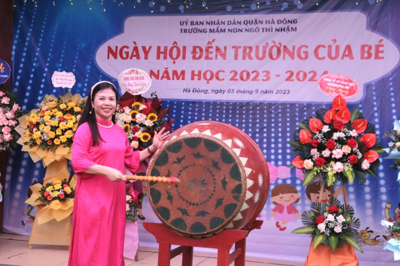 Quận Hà Đông: Trường Mầm Non Ngô Thì Nhậm từng bừng khai giảng năm học mới -0