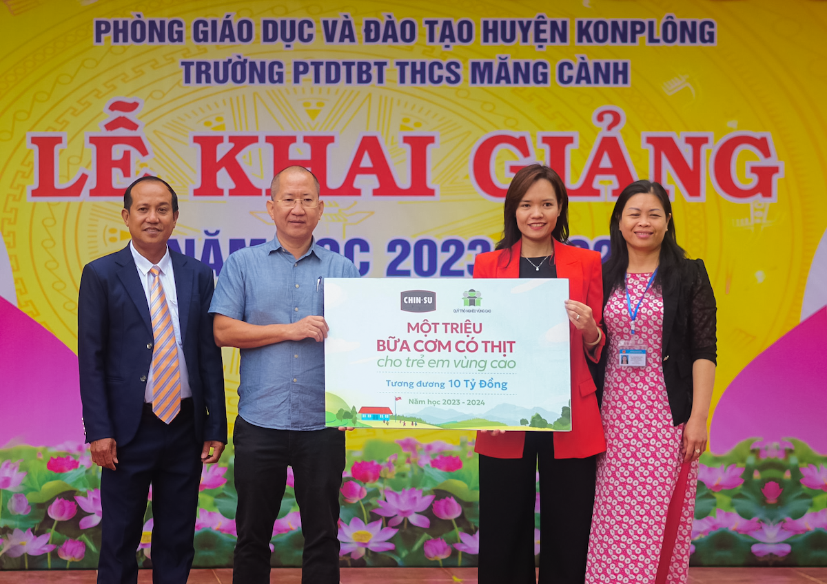 CHIN-SU tài trợ “Một triệu bữa cơm có thịt” cho trẻ vùng cao -0