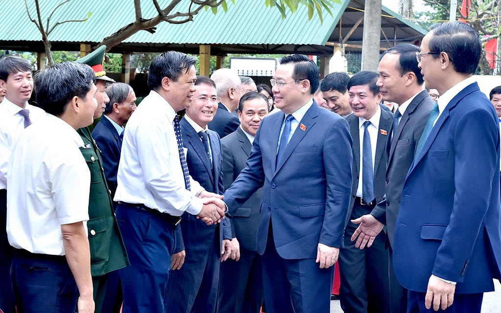 Chủ tịch Quốc hội, GS.TS, Nhà giáo ưu tú Vương Đình Huệ dự Lễ khai giảng năm học mới tại Trường Hữu nghị T78. Ảnh: Lâm Hiển Chủ tịch Quốc hội Vương Đình Huệ dự Lễ khai giảng năm học mới 2023 - 2024 tại Trường Hữu nghị T78 -0