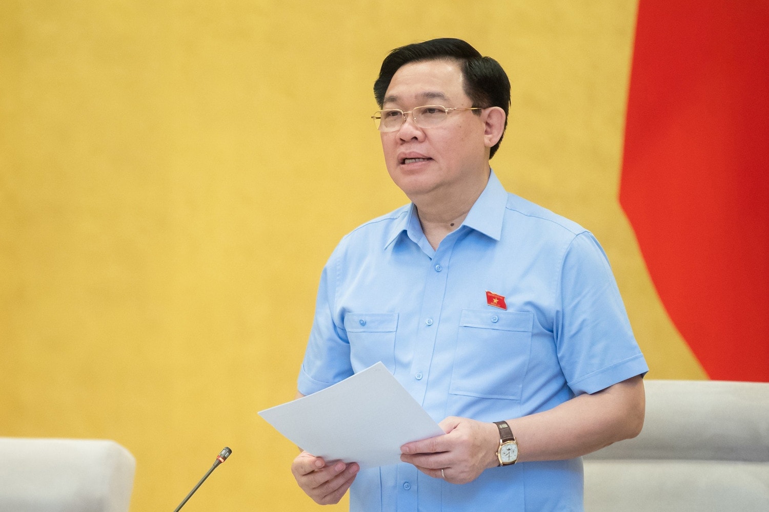 Chủ tịch Quốc hội Vương Đình Huệ chủ trì phiên họp của Đảng đoàn Quốc hội