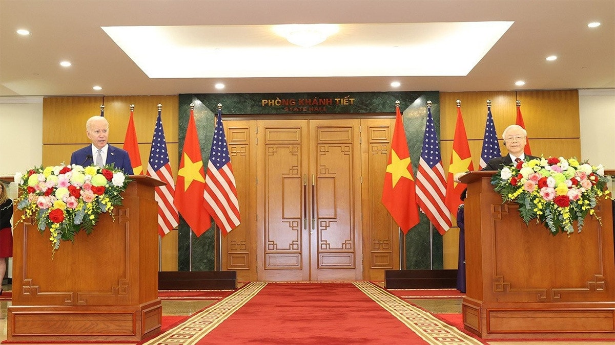 Tổng Bí thư Nguyễn Phú Trọng hội đàm với Tổng thống Hoa Kỳ Joe Biden