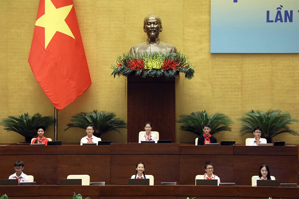 Chủ tịch Quốc hội Vương Đình Huệ dự Phiên họp giả định Quốc hội trẻ em lần thứ nhất -0