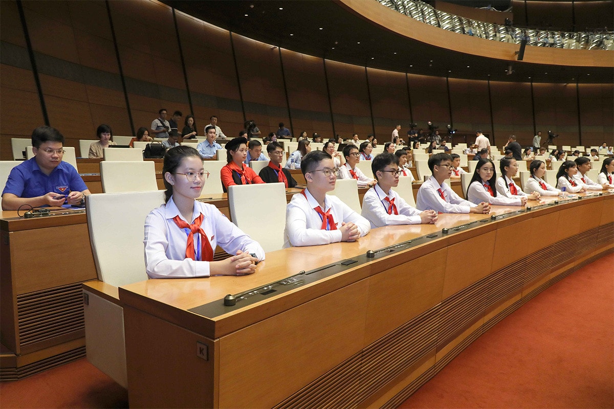 Chủ tịch Quốc hội Vương Đình Huệ dự Phiên họp giả định Quốc hội trẻ em lần thứ nhất -2