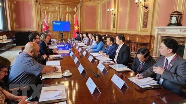 Quang cảnh Đối thoại chiến lược Việt Nam-Anh lần thứ 9, ngày 12.6, tại London, Vương quốc Anh. Ảnh: TTXVN