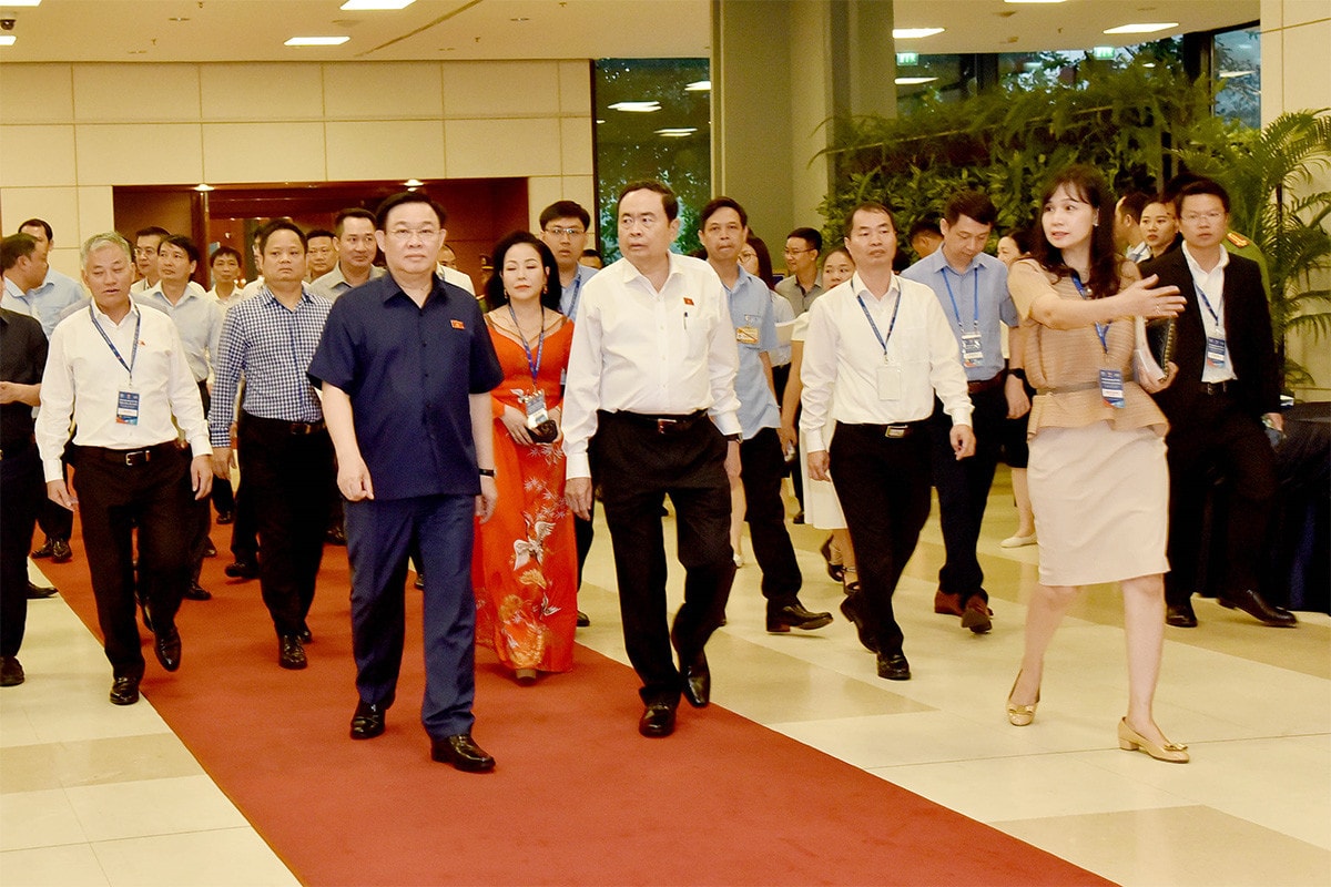 Chủ tịch Quốc hội Vương Đình Huệ kiểm tra công tác chuẩn bị tổ chức Hội nghị Nghị sĩ trẻ toàn cầu lần thứ 9 -0