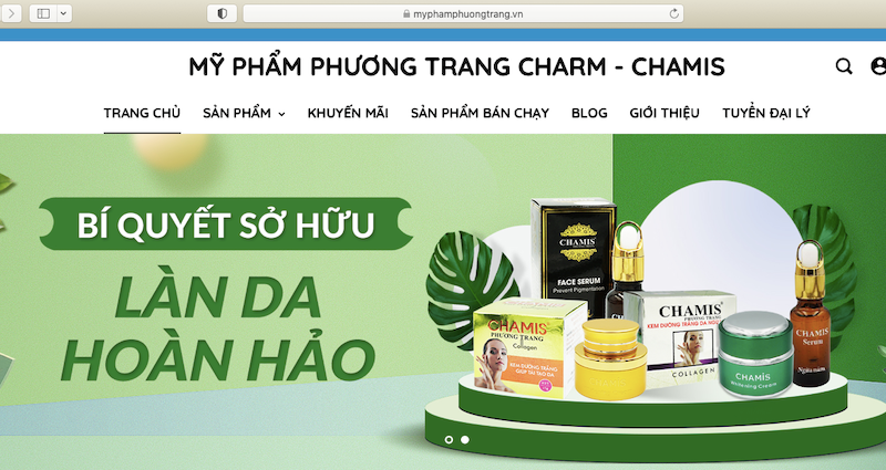  Công ty sở hữu 2 nhãn hiệu mỹ phẩm CHARM và CHAMIS bị xử phạt