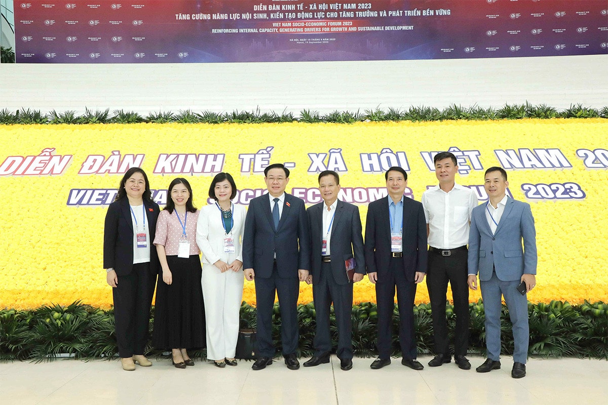 Một số hình ảnh Khai mạc Diễn đàn Kinh tế - Xã hội Việt Nam 2023 -1