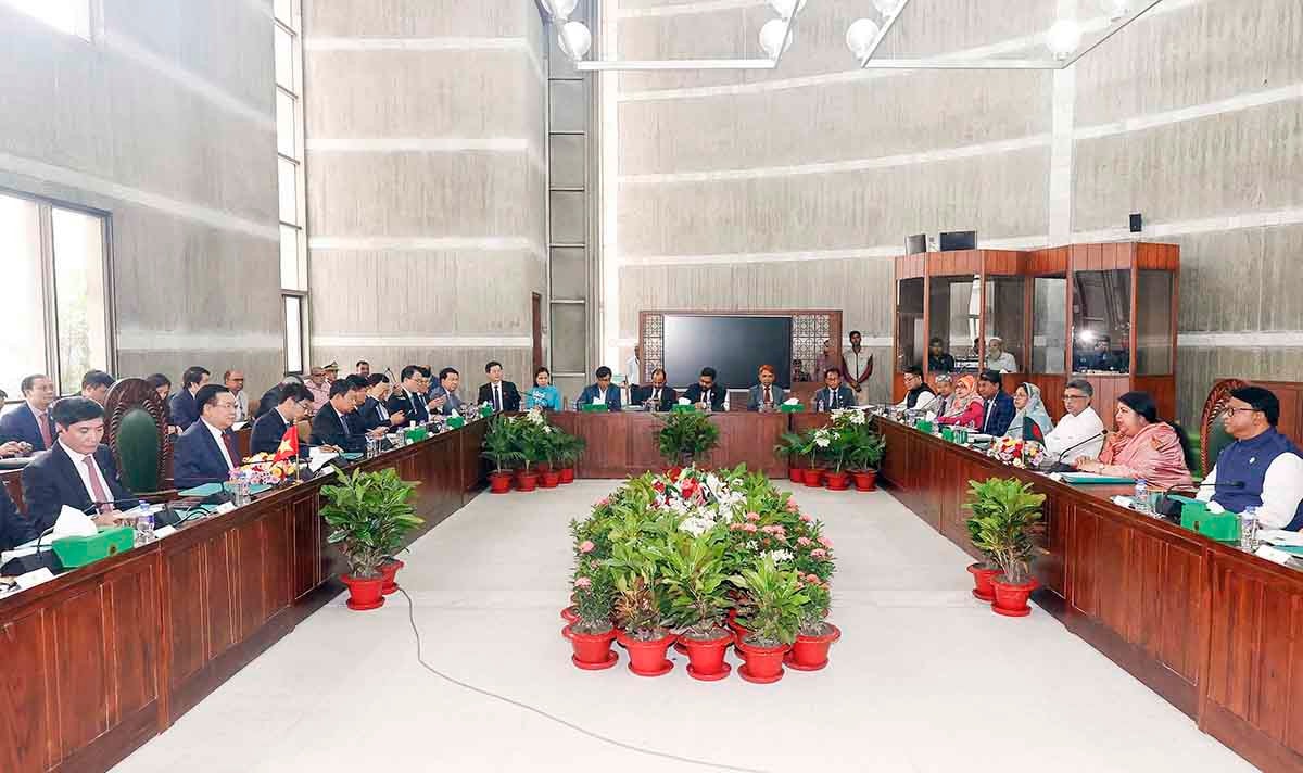 Chủ tịch Quốc hội Vương Đình Huệ hội đàm với Chủ tịch Quốc hội Bangladesh Shirin Sharmin Chaudhury -0