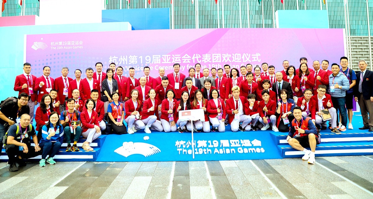 Lễ thượng cờ Đoàn Thể thao Việt Nam tại ASIAD 19 -0