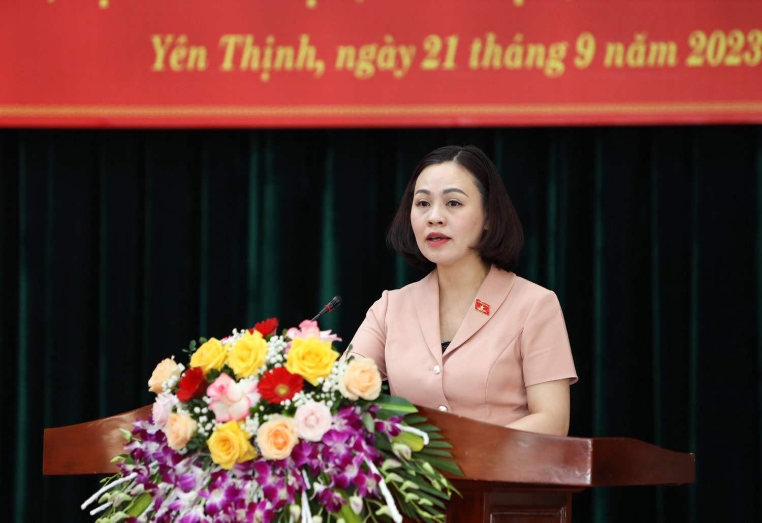 Phó trưởng Đoàn ĐBQH tỉnh Trần Thị Hồng Thanh thông tin tới cử tri về Kỳ họp thứ 6, Quốc hội Khóa XV Ninh Bình: Sắp xếp đơn vị hành chính các cấp bảo đảm khoa học, sát thực tiễn -0