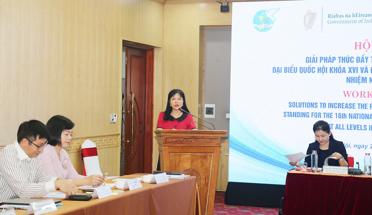 Phó Trưởng Ban Công tác đại biểu Tạ Thị Yên phát biểu Hạn chế tình trạng một đại biểu nữ “gánh” quá nhiều cơ cấu -0