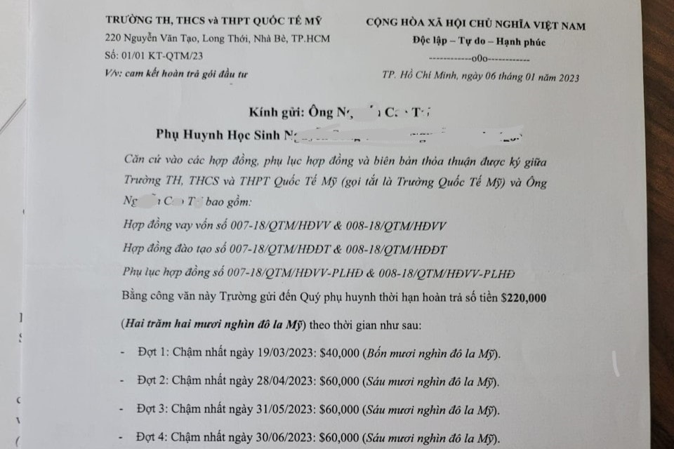 TP. Hồ Chí Minh: Chủ tịch Hội đồng quản trị Trường Quốc tế Mỹ bị tố lợi dụng tín nhiệm chiếm đoạt tài sản -0