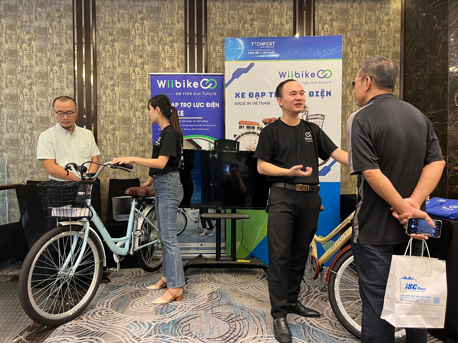 Sản phẩm xe đạp trợ lực điện được giới thiệu tại Techfest Hải Phòng