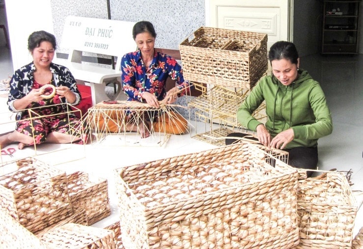 Làm thêm sản phẩm từ cây lục bình để tăng thu nhập