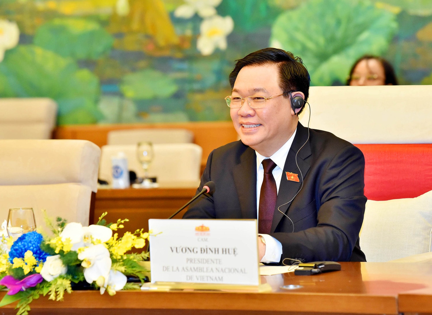 Chủ tịch Quốc hội Vương Đình Huệ phát biểu tại buổi tiếp. Ảnh: Lâm Hiển Chủ tịch Quốc hội Vương Đình Huệ phát biểu tại buổi tiếp. Ảnh: Lâm Hiển