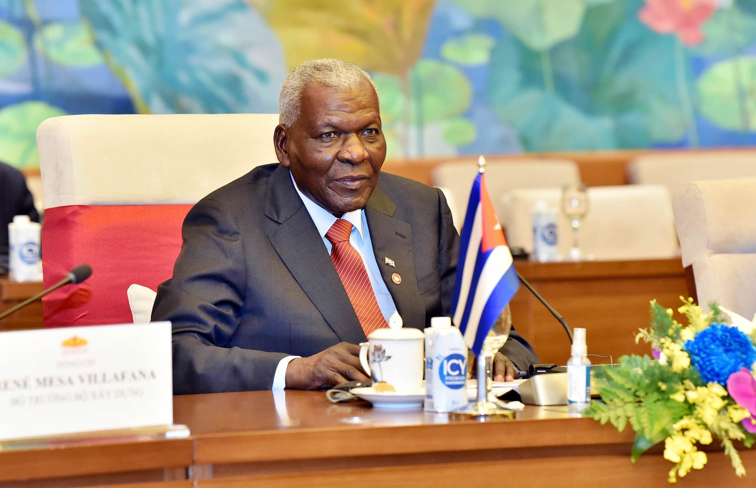 Chủ tịch Quốc hội Chính quyền Nhân dân Cộng hòa Cuba Esteban Lazo Hernandez phát biểu tại buổi tiếp. Ảnh: Lâm Hiển Chủ tịch Quốc hội Chính quyền Nhân dân Cộng hòa Cuba Esteban Lazo Hernandez phát biểu tại buổi tiếp. Ảnh: Lâm Hiển