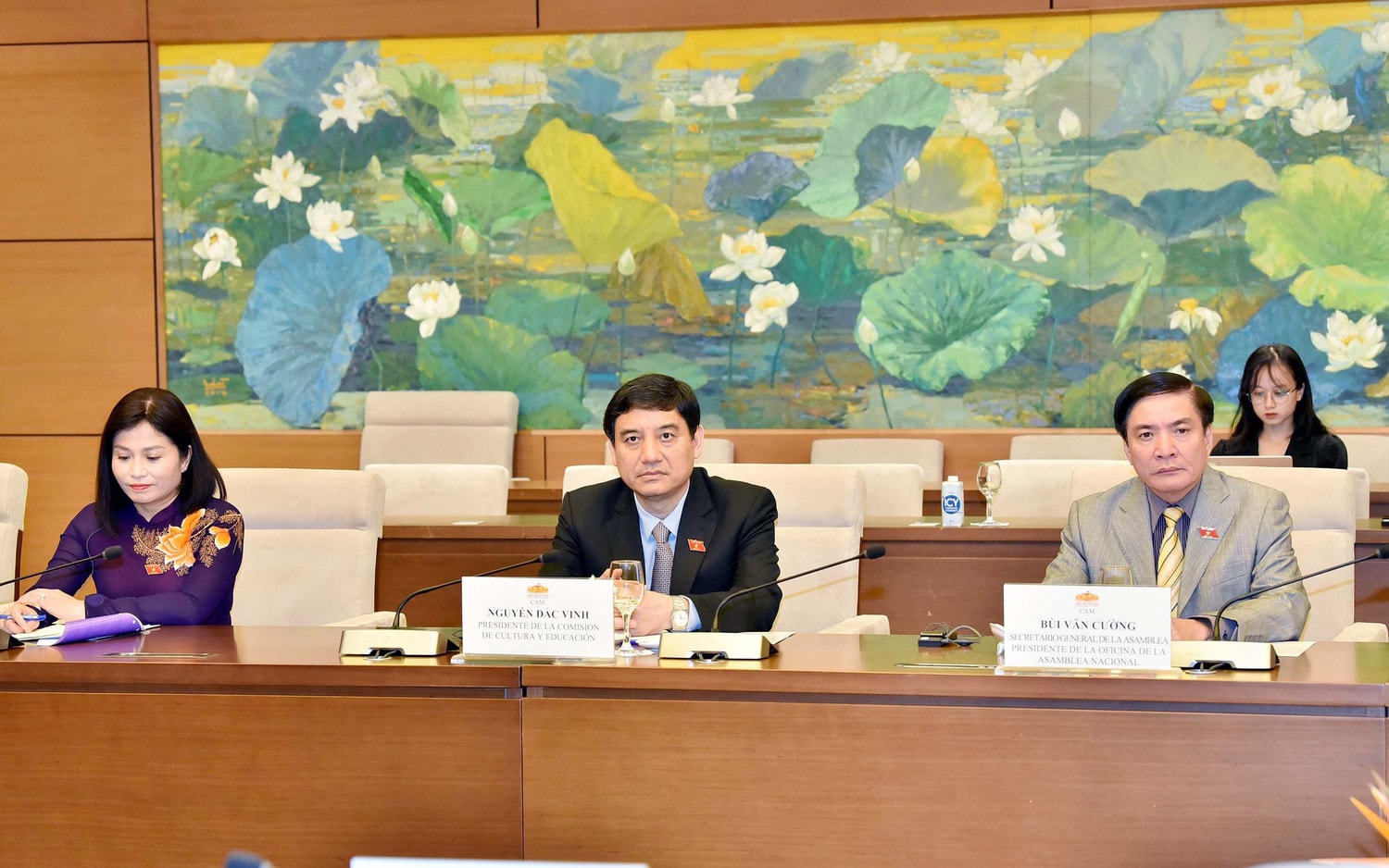 Các đại biểu dự buổi tiếp. Ảnh: Lâm Hiển Các đại biểu dự buổi tiếp. Ảnh: Lâm Hiển