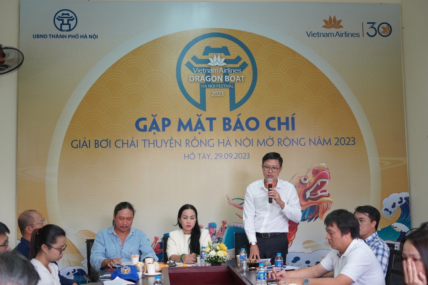 Giải bơi sẽ diễn ra trong ngày 7.10. Ảnh: BN Giải Bơi chải thuyền rồng Hà Nội mở rộng năm 2023 -0