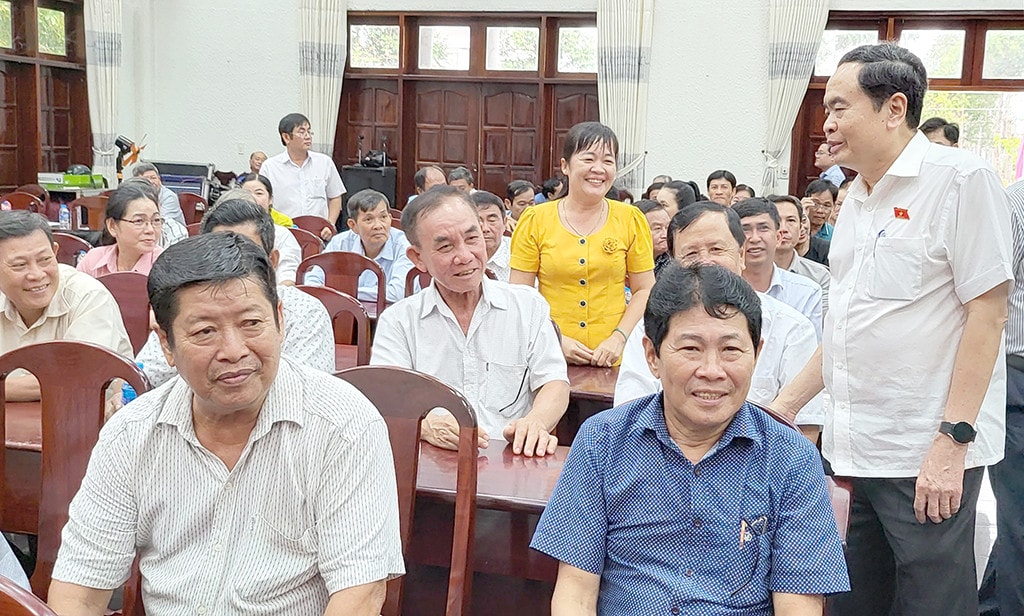 Phó Chủ tịch Thường trực Quốc hội Trần Thanh Mẫn tiếp xúc cử tri tại huyện Châu Thành A, Hậu Giang -0