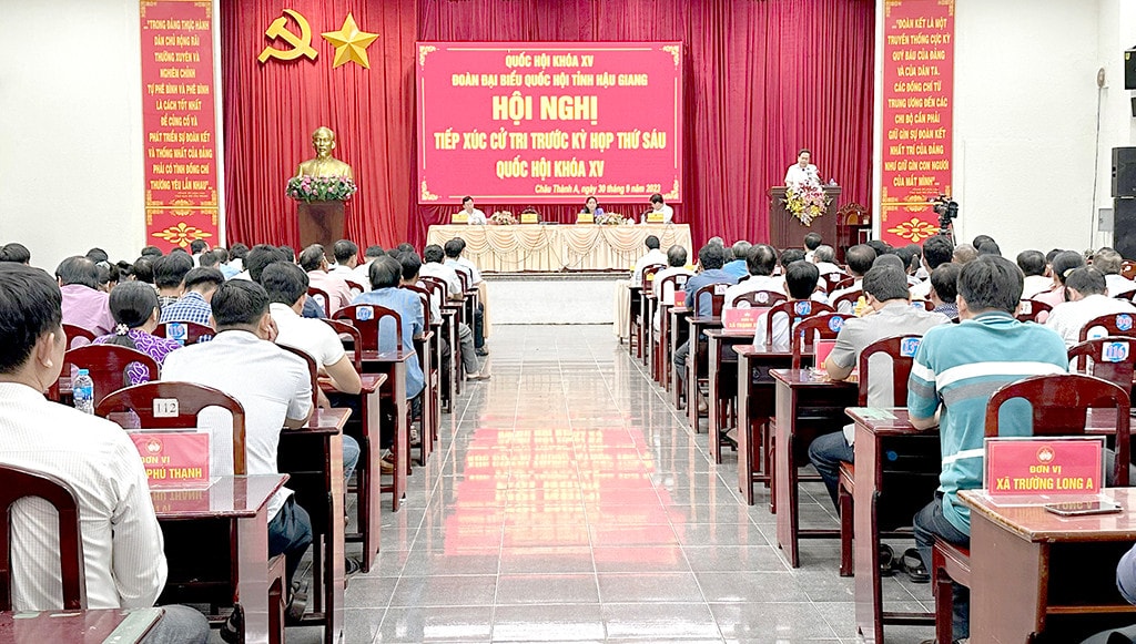 Phó Chủ tịch Thường trực Quốc hội Trần Thanh Mẫn tiếp xúc cử tri tại huyện Châu Thành A, Hậu Giang -0