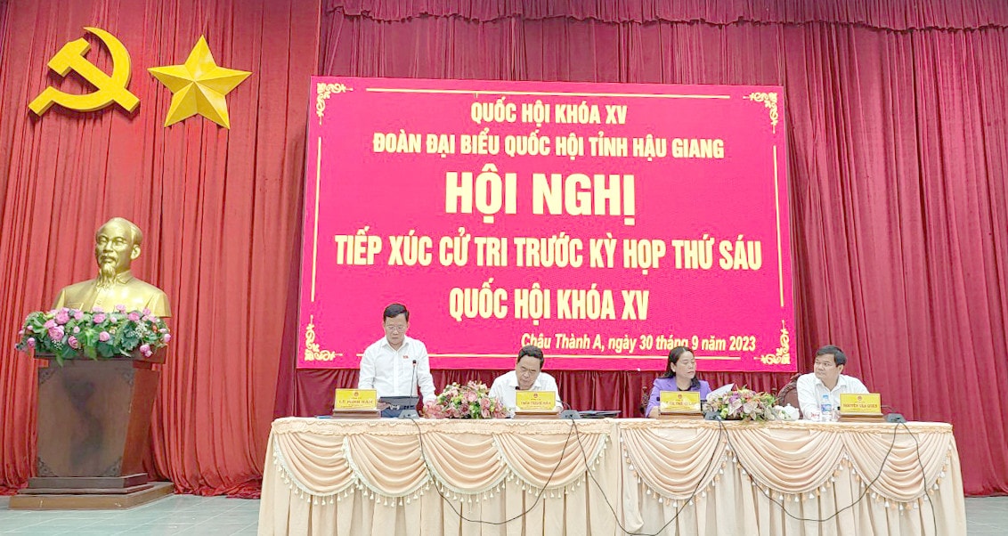 Phó Chủ tịch Thường trực Quốc hội Trần Thanh Mẫn tiếp xúc cử tri tại huyện Châu Thành A, Hậu Giang -0