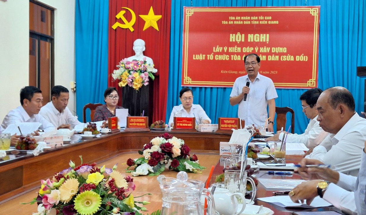 Kiên Giang: Hội nghị lấy ý kiến góp ý hồ sơ dự án Luật Tổ chức Tòa án nhân dân (sửa đổi) -0
