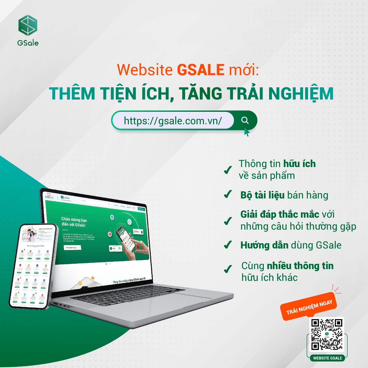 Website Gsale mới: Thêm tiện ích, tăng trải nghiệm -0
