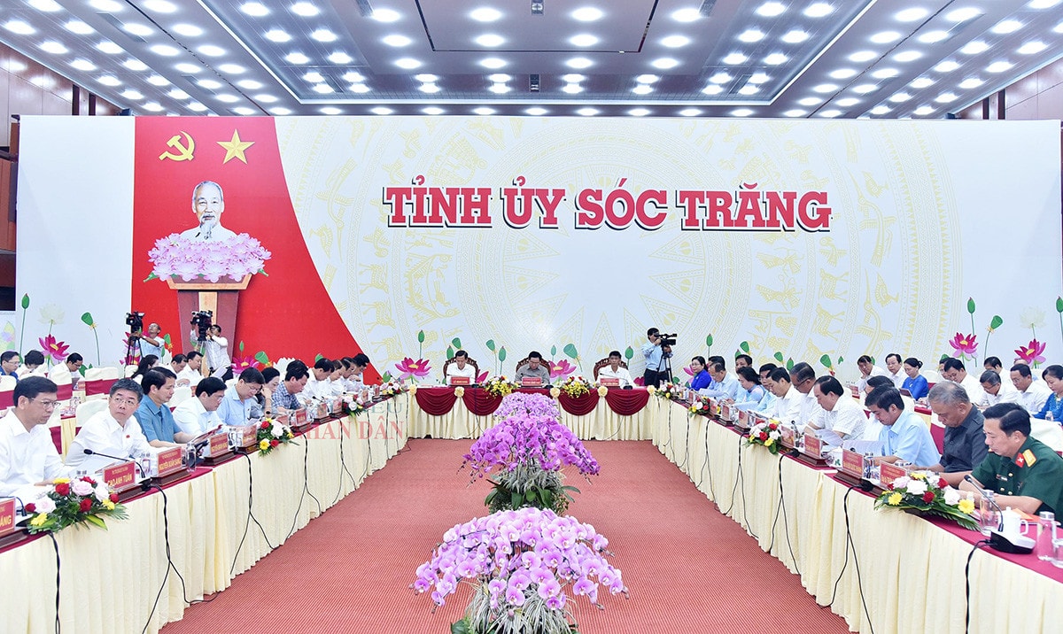 Chủ tịch Quốc hội Vương Đình Huệ làm việc với Ban Thường vụ Tỉnh ủy Sóc Trăng -5