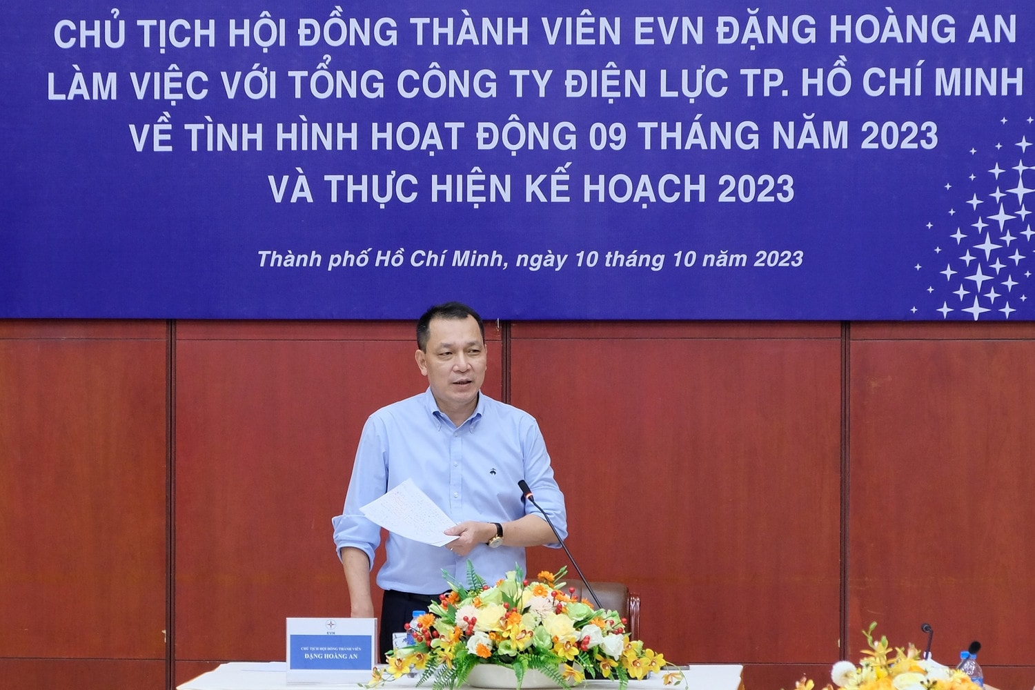 Chủ tịch HĐTV Tập đoàn Điện lực Việt Nam làm việc với Tổng Công ty Điện lực TP. Hồ Chí Minh -0