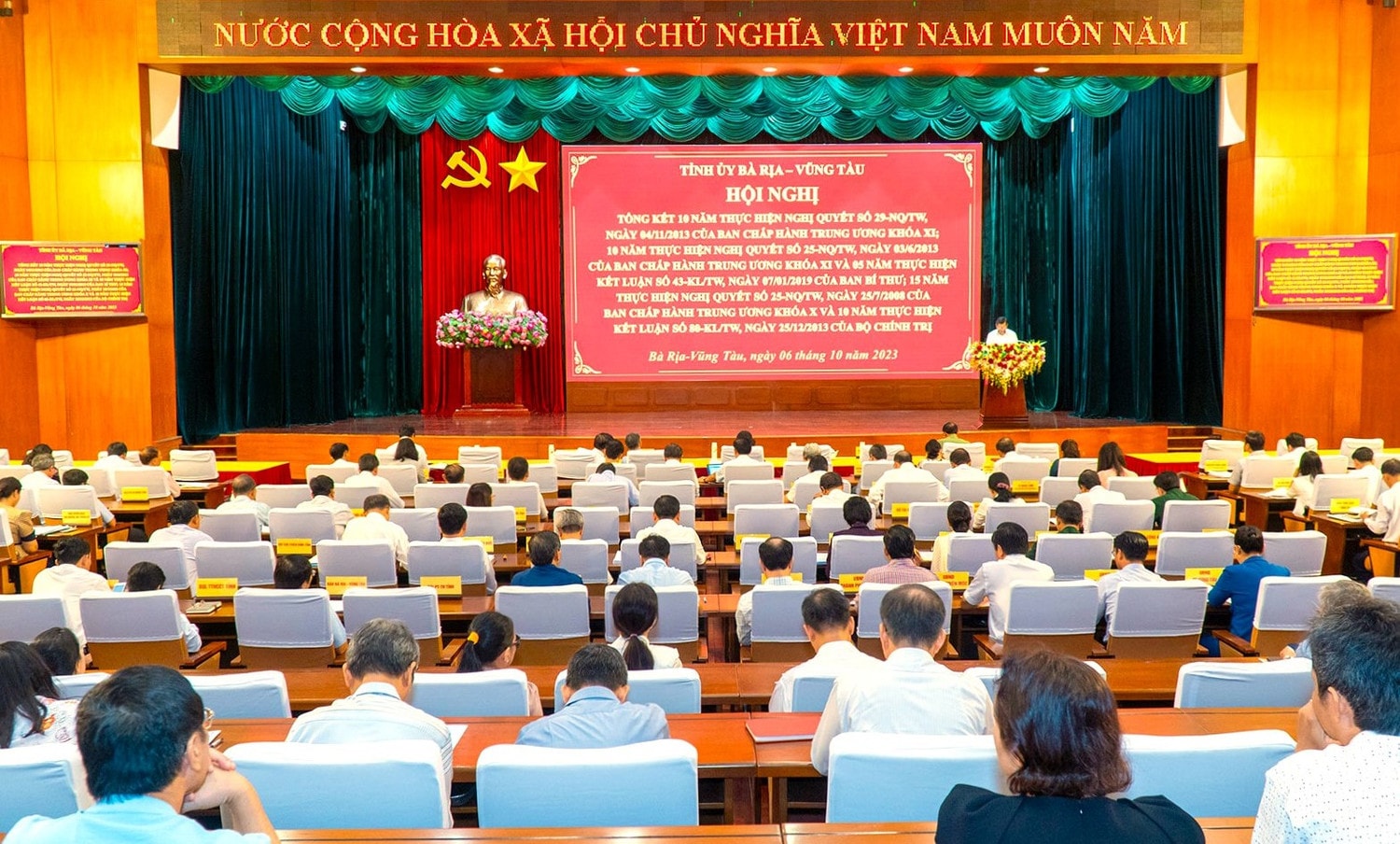 Tỉnh ủy Bà Rịa – Vũng Tàu tổ chức Hội nghị tổng kết 10 năm thực hiện Nghị quyết số 29-NQ/TW của Ban Chấp hành Trung ương khóa XI