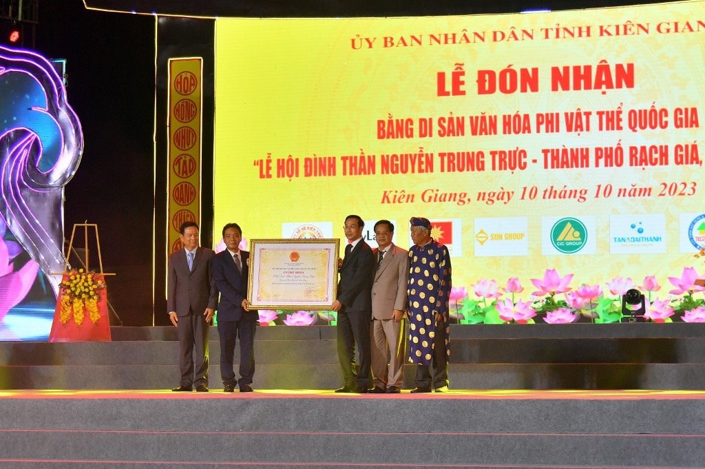 Lễ hội Nguyễn Trung Trực chính thức nhận Bằng Di sản văn hóa phi vật thể