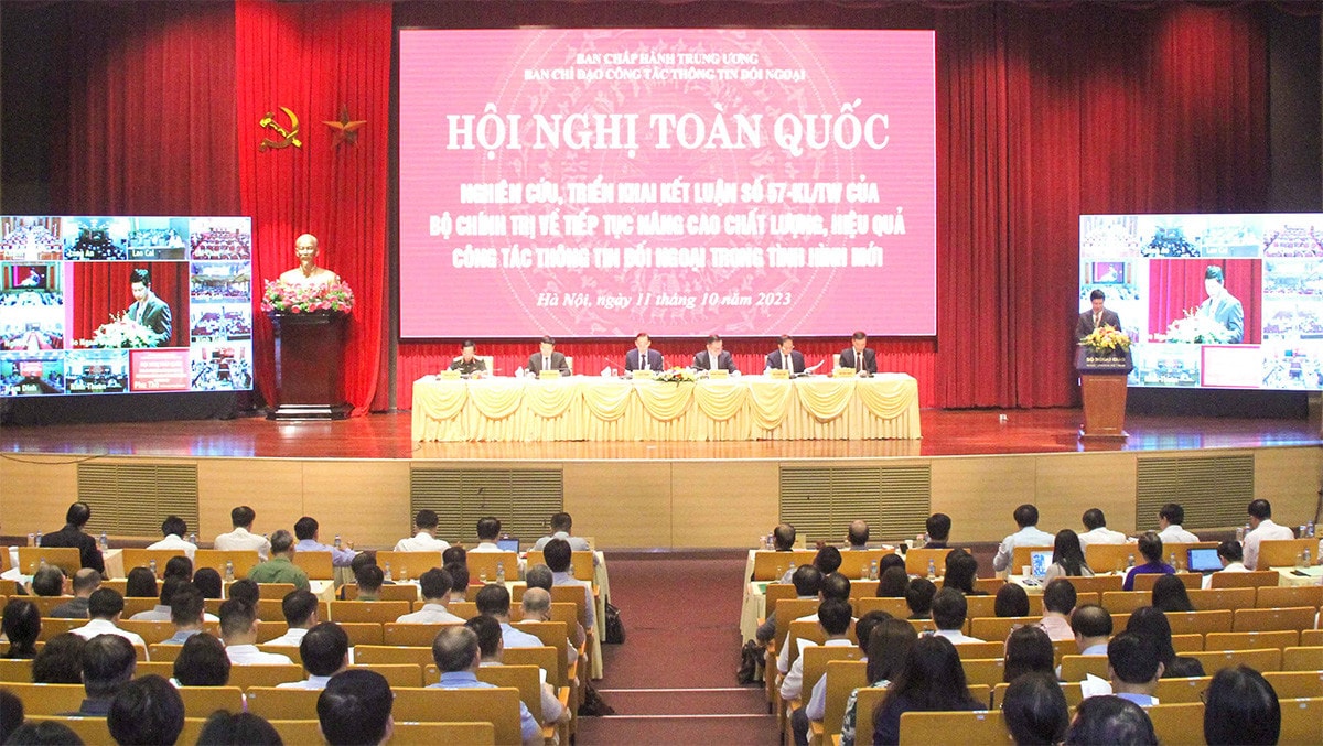 Hội nghị toàn quốc nghiên cứu, triển khai Kết luận số 57-KL/TW của Bộ Chính trị về tiếp tục nâng cao chất lượng, hiệu quả công tác thông tin đối ngoại -3