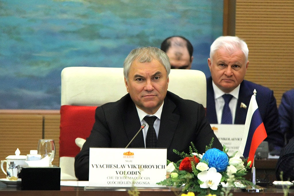 Một số hình ảnh tại lễ đón trọng thể Chủ tịch Duma Quốc gia Nga Vyacheslav Viktorovich Volodin -0