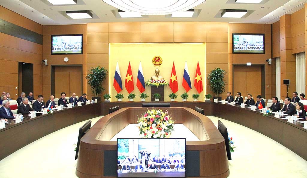 Một số hình ảnh tại lễ đón trọng thể Chủ tịch Duma Quốc gia Nga Vyacheslav Viktorovich Volodin -0