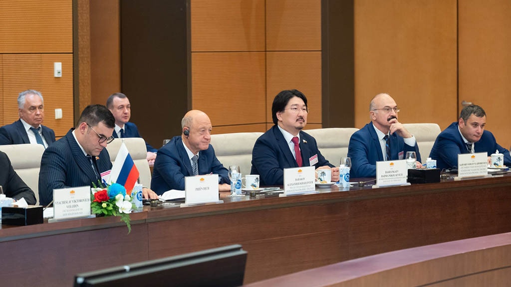 Một số hình ảnh tại lễ đón trọng thể Chủ tịch Duma Quốc gia Nga Vyacheslav Viktorovich Volodin -0