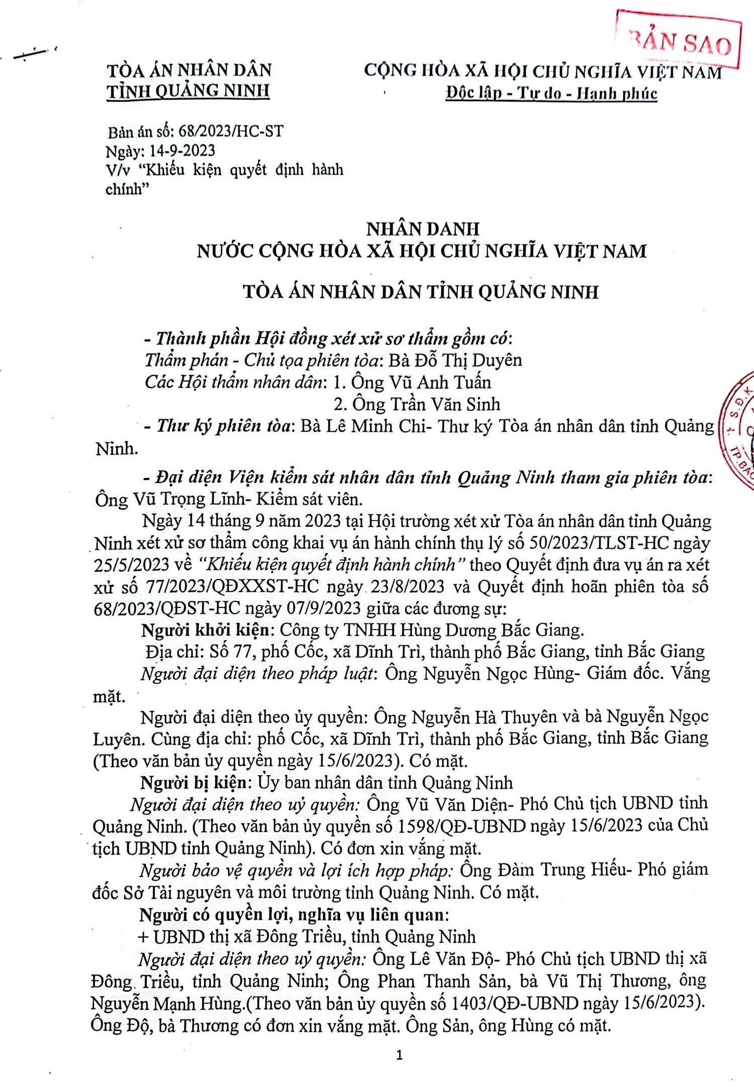UBND tỉnh Quảng Ninh thua kiện nhưng chậm thi hành án hơn 5 tỷ đồng cho Doanh nghiệp -0