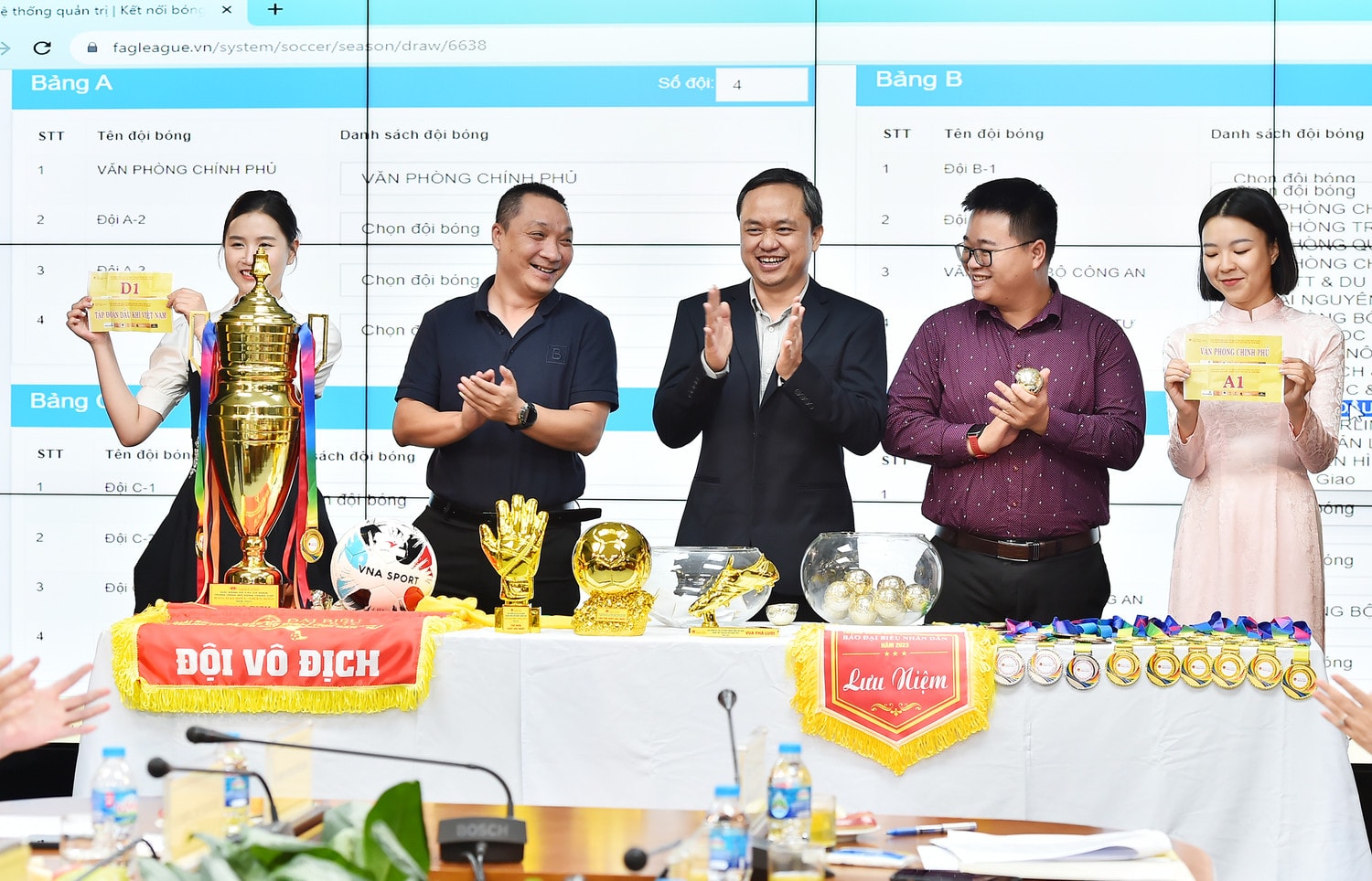 Bốc thăm chia bảng Giải bóng đá các cơ quan Trung ương mở rộng tranh Cúp Báo Đại biểu Nhân dân năm 2023