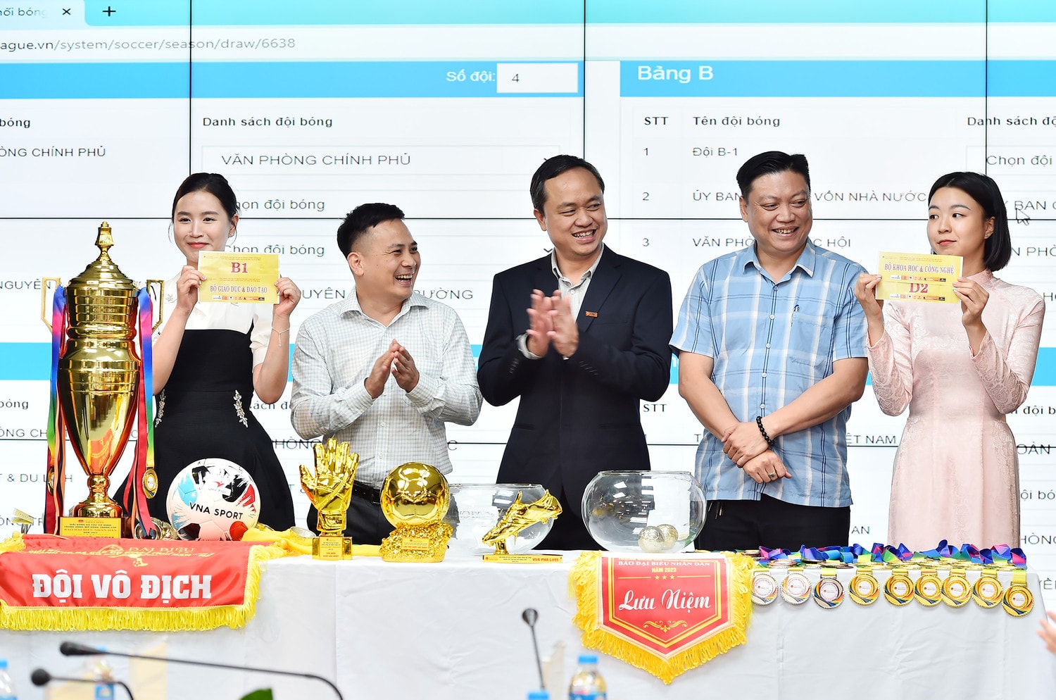 Bốc thăm chia bảng Giải bóng đá các cơ quan Trung ương mở rộng tranh Cúp Báo Đại biểu Nhân dân năm 2023
