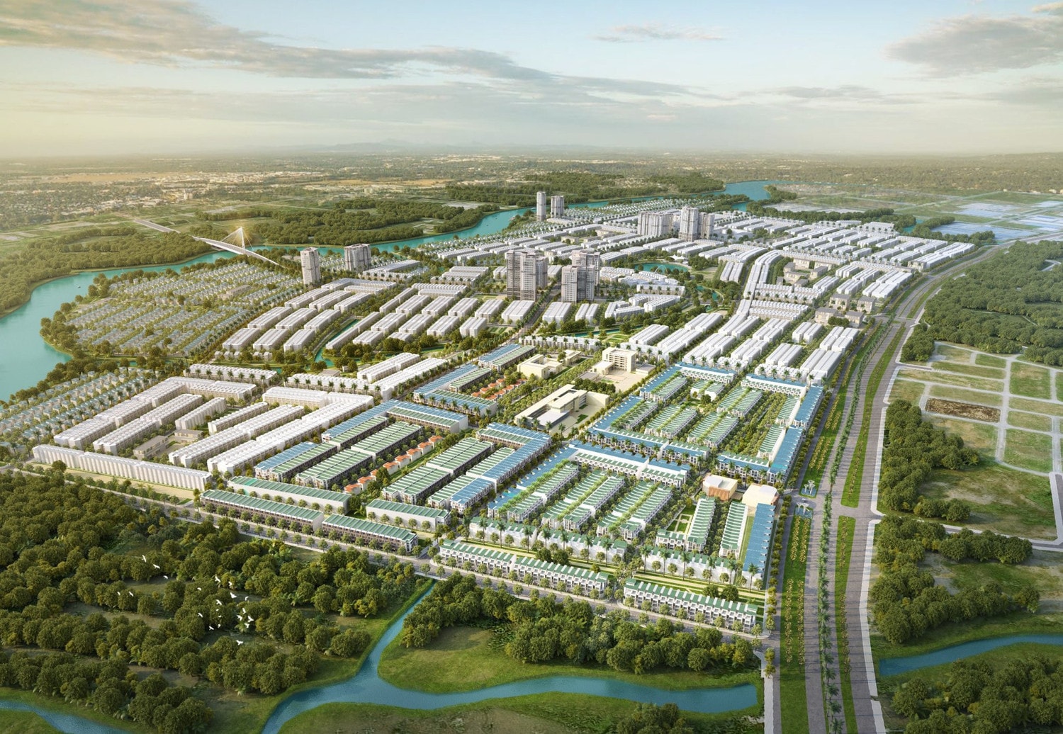 Phối cảnh tổng thể dự án T&T City Millennia tại Long An với quy mô 267ha. T&T Group khánh thành giai đoạn 1 của hai dự án BĐS quy mô lớn tại ĐBSCL -0