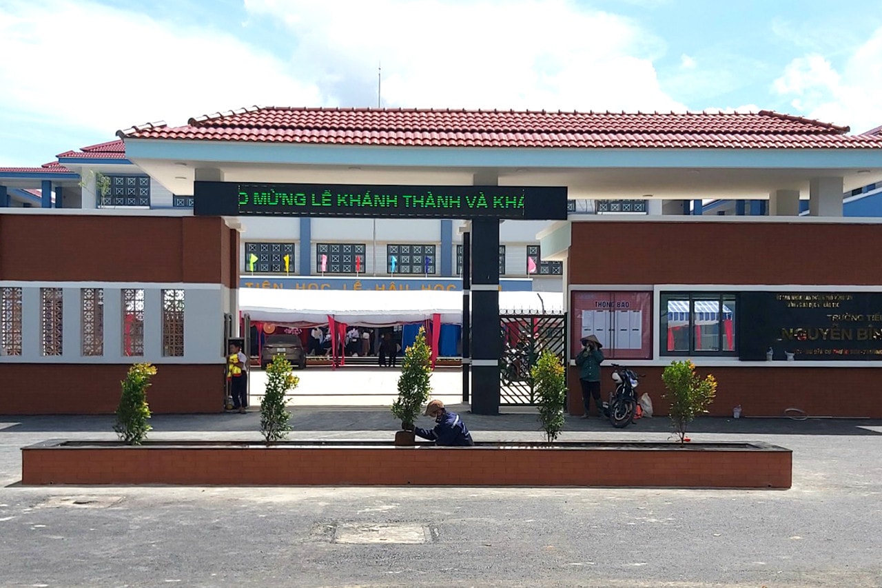 Công ty TNHH Xây dựng Thương mại Tân Tiến bức tốc, hoàn thành trường học trước thời hạn, 600 học sinh kịp ngày khai giảng