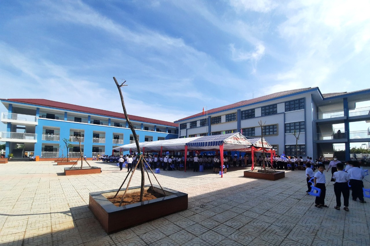 Công ty TNHH Xây dựng Thương mại Tân Tiến bức tốc, hoàn thành trường học trước thời hạn, 600 học sinh kịp ngày khai giảng