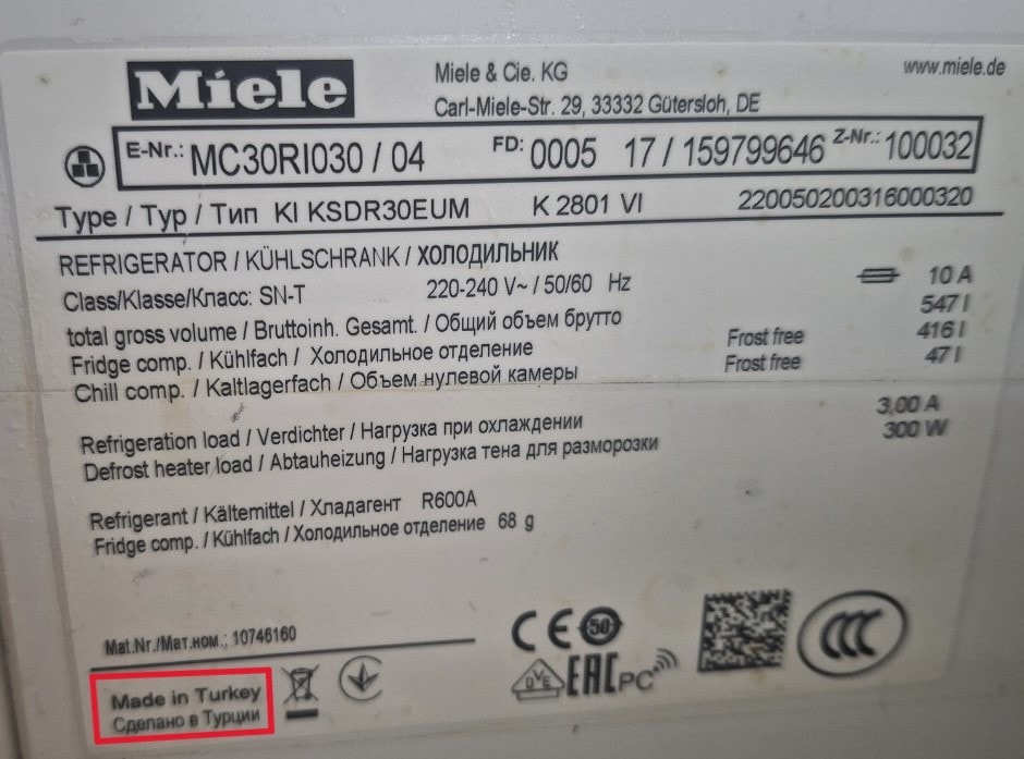 Công ty TNHH Tập đoàn Rita Võ ký hợp đồng bán hàng xuất xứ từ EU nhưng giao hàng xuất xứ Thổ Nhĩ Kỳ -0