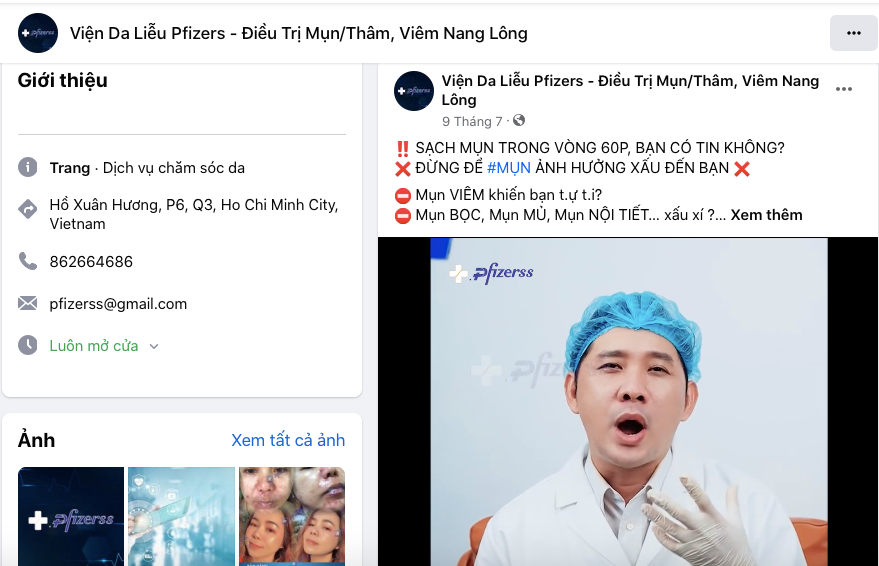 Cơ sở thẩm mỹ Pfizers “biến hình” thành PZ Luxury khi đang bị công an điều tra: “Ma trận” quảng cáo trên mạng xã hội