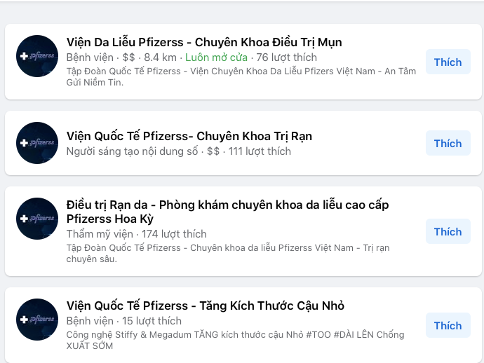 Cơ sở thẩm mỹ Pfizers “biến hình” thành PZ Luxury khi đang bị công an điều tra: “Ma trận” quảng cáo trên mạng xã hội