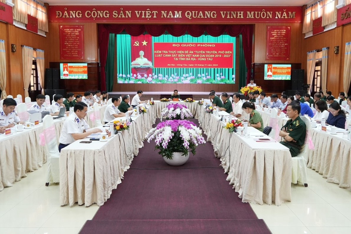 Đoàn công tác Bộ Quốc phòng kiểm tra thực hiện Đề án “Tuyên truyền, phổ biến Luật Cảnh sát biển Việt Nam giai đoạn 2019 - 2023” tại tỉnh Bà Rịa-Vũng Tàu