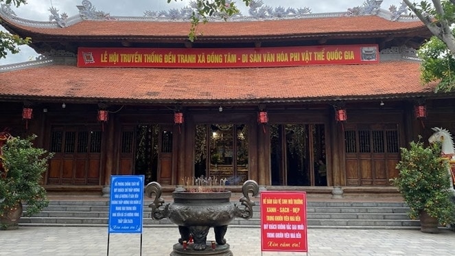 Đền Tranh được báo cáo không có hoạt động mê tín dị đoan - Ảnh: N.Linh
